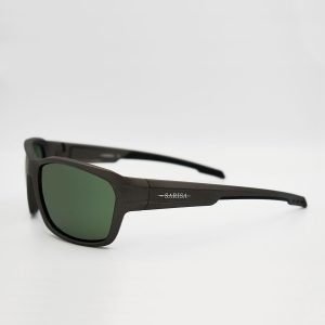 Sport γυαλιά ηλίου σε γκρι χρώμα με πράσινους πολωτικούς φακούς