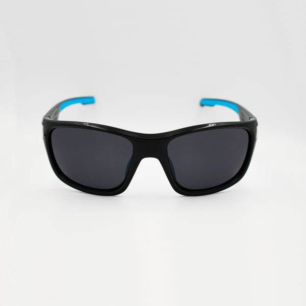 Sport γυαλιά ηλίου σε μαύρο χρώμα με μπλε λεπτομέρειες και fume πολωτικούς φακούς