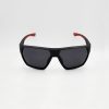 Sport γυαλιά ηλίου σε μαύρο χρώμα με κόκκινες λεπτομέρειες και fume πολωτικούς φακούς