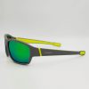Sport γυαλιά ηλίου σε γκρι χρώμα με κίτρινες λεπτομέρειες και fume πολωτικούς φακoύς με turquoise καθρέφτη